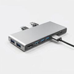 Multiport USB-C Hub with HDMI and Ethernet Ports