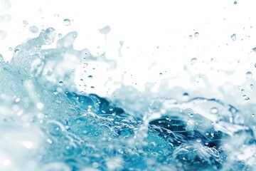 Captivating Blue Water Wave with Dynamic Motion and Bubbles - A Vision of Fluid Artistry - Generative AI