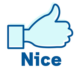 グットマーク。親指を立てる。ナイス。ベクターイラスト