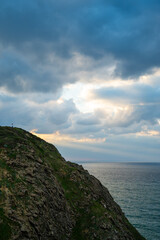 sunset over the sea in Basque Country 