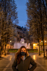 Woman wearing a Covid Mask in Spain during the pandemic