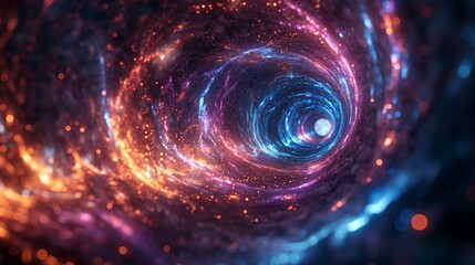 A Swirling Vortex of Light and Color in a Digital Universe