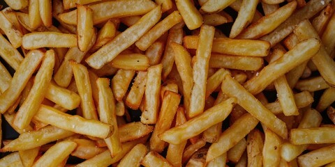 Basket of delicious golden crispy fries served with ketchup and mayo.