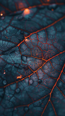 Close-up of leaf with intricate veins