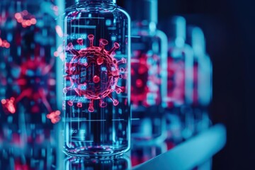 Autoimmune Disease Concept An innovative immunology lab with holographic immune system models and personalized treatment plans