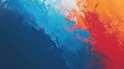 Fototapeta premium Captivating abstract background blending blue and red paint, modern vibrant colors adding creativity to projects