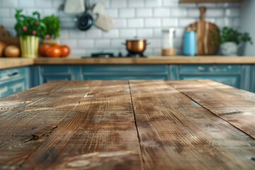 A handmade wooden kitchen island with a stove for cooking, adding functionality and style to the space.