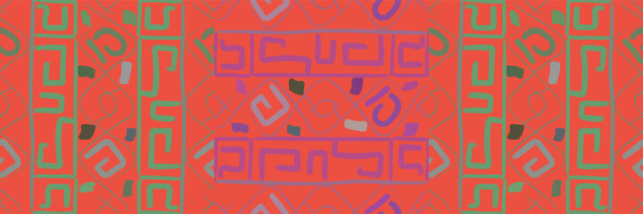 Ethnic Geometric Symmetry seamless  Pattern