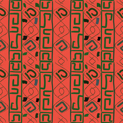 Ethnic Geometric Symmetry seamless  Pattern