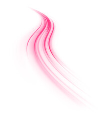 Obraz premium Abstract neon light rays background. A colorful motion background of city light trails. Futuristic technology dynamic motion neon line on white transparent background PNG. 
