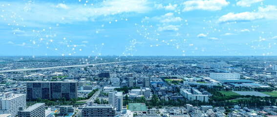 都市とネットワークのイメージ