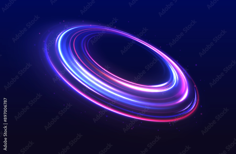 Poster vector swirl trail effect. abstract vector fire circles, sparkling swirls and energy light spiral fr