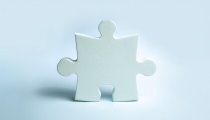 One puzzle piece mock-Up on isolated white background, 3d illustration