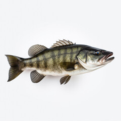 Fototapeta premium a bass fish on a white background
