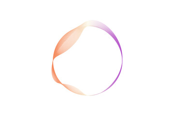 A circular frame composed of colorful, wavy lines. The empty space inside is perfect for your text.