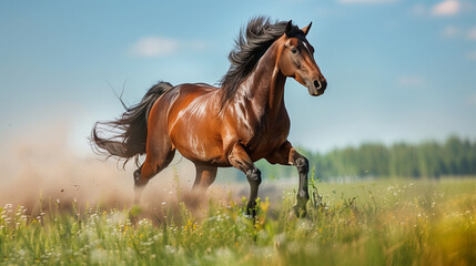 Fototapeta premium horse in the meadow