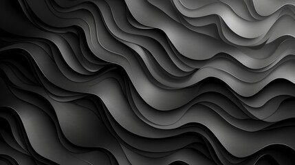 Fototapeta premium Modern and elegant design with dark wavy shapes and shadows forming an abstract background