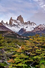 Morning view of Mount Fitz Roy in Patagonia, Argentina