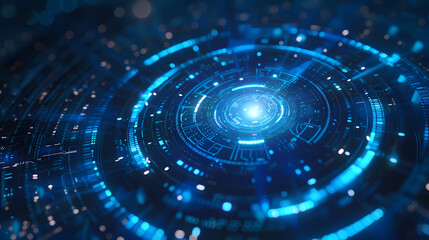 Obraz premium Blue technology element background, suitable for digital transformation display