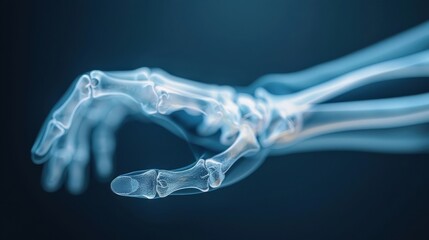 X-ray image of a fractured wrist.