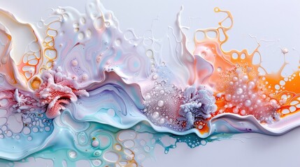 An abstract painting depicting the healing process with vibrant colors.