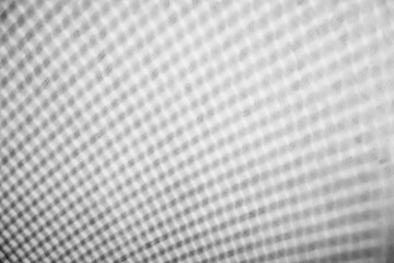 Metal wire mesh shadow. Abstract overlay background with blurred pattern of fence grid, rabitz net isolated on transparent background, vector realistic illustration