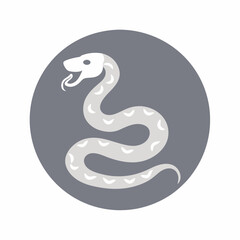 Fototapeta premium Python snake icon symbolizing Python programming language