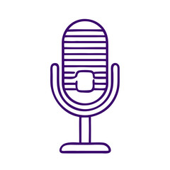 Microphone icon representing podcasting, audio recording, and voice communication