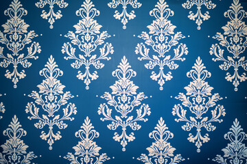 White and cerulean royal pattern 