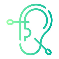 ear acupuncture gradient icon