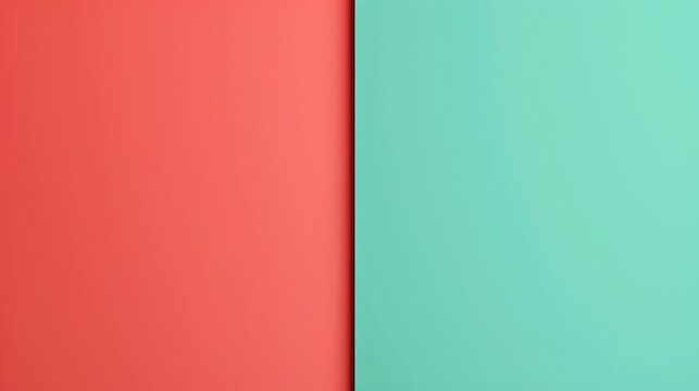 Bold red background meets a bright green background, providing a vibrant backdrop for design projects. The two colors create a visually striking contrast, offering a sense of balance and energy