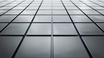 Obraz premium Modern background formed by shiny metallic squares reflecting the environment