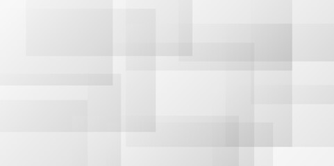 Modern Abstract white background design with layers of textured white transparent material in triangle and squares shapes. White color technology concept geometric line vector background.