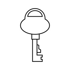 Key icon vector. Lock iluustartion sign. Closed symbol or logo.