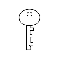Key icon vector. Lock iluustartion sign. Closed symbol or logo.