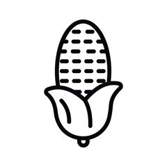 A corncob icon depicting fresh, ripe corn, symbolizing harvest and agricultural produce.