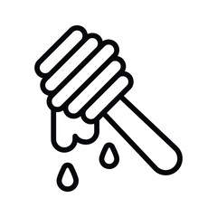 A tool used for drizzling honey, honey dipper icon design