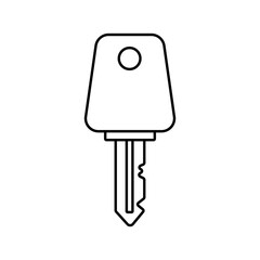 Key icon vector. Lock iluustartion sign. Closed symbol or logo.