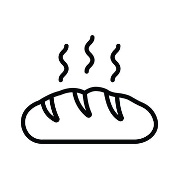 recommend clip art: Loaf bread icon design, baguette bread vector in trendy style