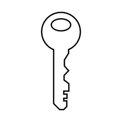 Key icon vector. Lock iluustartion sign. Closed symbol or logo.