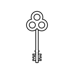 Key icon vector. Lock iluustartion sign. Closed symbol or logo.