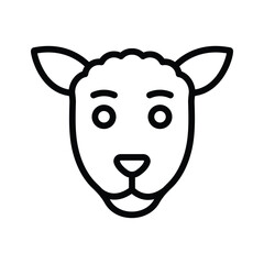 Visually appealing icon of sheep in trendy style, customizable design