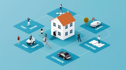 Infographic displaying different types of insurance coverage, insurance education, informative and visual coverage breakdown