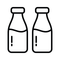 Milk bottles in crate, milk bottles icon design in modern style
