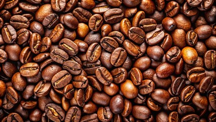 Obraz premium Coffee beans background with a focus on caffeine content, coffee, beans, background, caffeine, drink, organic, roasted, aroma