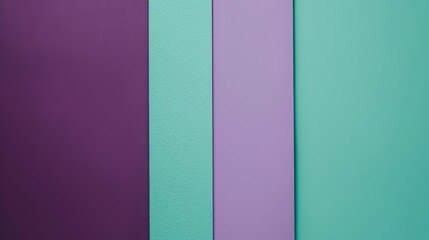 Abstract background with four vertical color stripes in purple, turquoise and violet, creating a geometric composition, perfect for graphic design projects