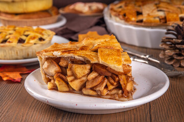 Traditional autumn apple pie