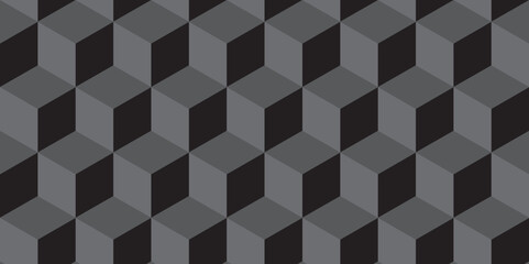 Minimal abstract dark black background from cubes victor art. Geometric tiles and mosaic creative stylish seamless pattern block cube background. minimal hexagon Cubes mosaic shape vector design