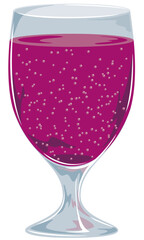 グラスに入ったグレープジュースのイラストアイコン