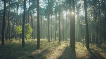 Obraz premium Forest and sunlight